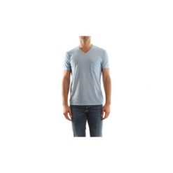 T-shirty z krótkim rękawem Wool co WO 6347 SCOLLO V. Niebieskie t-shirty męskie Wool co, m, bez wzorów, bez kołnierzyka, krótkie. W wyprzedaży za 149,43 zł.