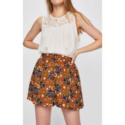 Answear - Szorty. Szare szorty damskie ANSWEAR, s, bez wzorów, z wiskozy, casualowe, z podwyższonym stanem. W wyprzedaży za 49,90 zł.