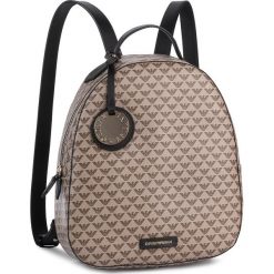Plecak EMPORIO ARMANI - Y3L024 YFG5A 83941 Ecru/Darkbrown/Black. Brązowe plecaki damskie Emporio Armani, bez wzorów, ze skóry ekologicznej, eleganckie. Za 1049,00 zł.