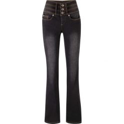 Dżinsy wyszczuplające ze stretchem "Szczuplejsze brzuch, uda, pośladki. bonprix czarny denim. Czarne jeansy damskie bonprix. Za 149,99 zł.
