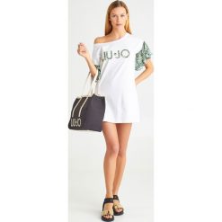 SUKIENKA liu jo. Szare sukienki damskie Liu Jo, na imprezę, xl, z nadrukiem, z okrągłym kołnierzem, z krótkim rękawem, krótkie, mini. Za 379,00 zł.