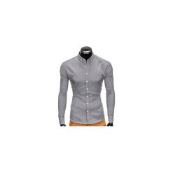KOSZULA MĘSKA Z DŁUGIM RĘKAWEM K401 - CZARNA. Czarne koszule męskie na spinki Ombre Clothing, m, z długim rękawem. Za 69,00 zł.