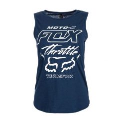 FOX Koszulka Bez Rękawów Damska Throttle Maniac Muscle M Ciemnoniebieski. Niebieskie koszulki damskie marki FOX, m, bez rękawów. W wyprzedaży za 81,00 zł.