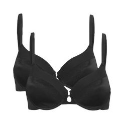 Cellbes Biustonosz 2 Pack czarny female czarny 70D. Czarne biustonosze Cellbes, bez wzorów. W wyprzedaży za 79,00 zł.