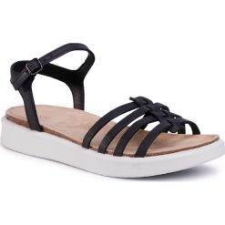Sandały ECCO - Corksphere Sandal 27183302001 Black. Czarne klapki damskie ecco, bez wzorów, ze skóry, bez obcasa. W wyprzedaży za 419,00 zł.
