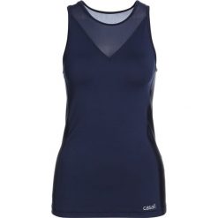 Casall HIGH NECK TANK Top hero blue. Niebieskie topy sportowe damskie marki Casall, z elastanu. Za 209,00 zł.