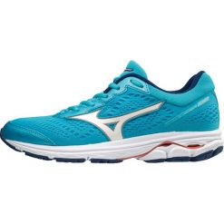 Buty Mizuno Wave Rider 22 W Biało-Błękitne. Niebieskie buty sportowe damskie marki Mizuno, bez wzorów, z gumy, do biegania, mizuno wave. Za 449,99 zł.