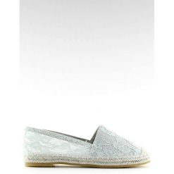 Espadryle koronkowe szare BB15P Grey. Szare espadryle damskie ButyModne, w koronkowe wzory, z tkaniny, bez obcasa. W wyprzedaży za 79,00 zł.