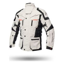 Kurtka turystyczna ADRENALINE PRO TOURING 2.0 kolor czarny/szary, rozmiar XL. Szare kurtki męskie ADRENALINE, xl, w paski, z poliesteru, długie, bez kaptura. W wyprzedaży za 419,00 zł.