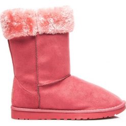 Buty zimowe damskie: Mukluki śniegowce ciepłe za kostkę Różowe