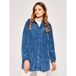 Parka Geox Seyla W0222F T2609 F4490. Niebieskie kurtki damskie Geox, bez wzorów, z poliesteru, bez kaptura. W wyprzedaży za 659,00 zł.