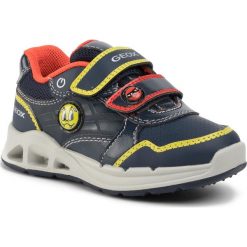 Sneakersy GEOX - B Dakin B. B B942PB 05411 C0749 S Navy/Lime. Niebieskie trampki chłopięce Geox, bez wzorów, ze skóry ekologicznej, na rzepy. Za 259,00 zł.