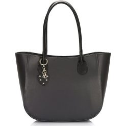 Skórzany shopper bag w kolorze czarnym - 41 x 50 x 12 cm. Czarne torby na zakupy damskie marki Black Bags, ze skóry, na ramię. W wyprzedaży za 346,95 zł.