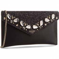 Torebka GUESS - Summer Night City Mini HWVG69 97280 BLA. Czarne torebki klasyczne damskie Guess, z aplikacjami, ze skóry ekologicznej. Za 449,00 zł.
