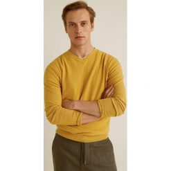 Mango Man - Sweter Tenv. Szare swetry męskie Mango Man, s, bez wzorów, z bawełny, bez kołnierzyka, bez kaptura. Za 139,90 zł.