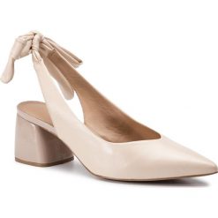 Sandały KAZAR - Marigold 37970-01-B2 Beige. Brązowe klapki damskie Kazar, bez wzorów, ze skóry, na wysokim obcasie, na obcasie. W wyprzedaży za 329,00 zł.