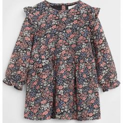 Mango Kids - Sukienka dziecięca Agus 80-104 cm. Czarne sukienki dziewczęce Mango Kids, bez wzorów, z bawełny, z długim rękawem, długie, maxi, rozkloszowane. W wyprzedaży za 71,90 zł.