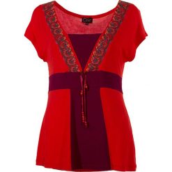 Koszulka w kolorze czerwonym. Czerwone koszulki damskie Coline, s, bez wzorów, retro, z dekoltem karo, bez rękawów. W wyprzedaży za 64,95 zł.