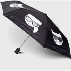 Karl Lagerfeld - Parasol. Czarne parasole marki KARL LAGERFELD, bez wzorów. Za 189,90 zł.
