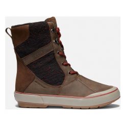 Keen Damskie Buty Zimowe Elsa Ii Wool Wp Brązowy/Jasny Brązowy 39,5. Pomarańczowe buty sportowe damskie marki Keen, bez wzorów, z wełny, sportowe. W wyprzedaży za 429,00 zł.