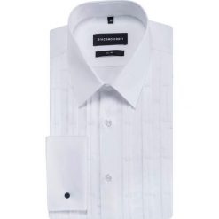 Koszula SIMONE SLIM KDBS000362. Białe koszule męskie Giacomo Conti, m, bez wzorów, z bawełny, eleganckie, z klasycznym kołnierzykiem, z długim rękawem. Za 299,00 zł.
