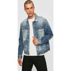 Calvin Klein Jeans - Kurtka. Niebieskie płaszcze męskie Calvin Klein Jeans, s, bez wzorów, z bawełny, krótkie, bez kaptura. W wyprzedaży za 449,90 zł.