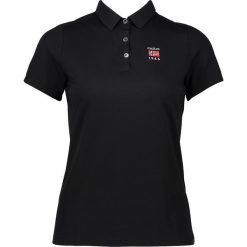 Sportowa koszulka polo "Tina" w kolorze czarnym. Czarne koszulki damskie polo Odlo Women, m, bez wzorów, ze skóry, polo, bez rękawów, bez kaptura. W wyprzedaży za 119,95 zł.