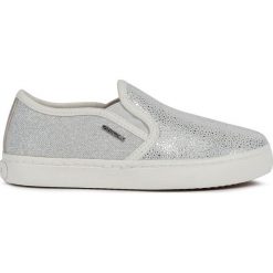 Geox - Tenisówki. Szare trampki i tenisówki damskie Geox, bez wzorów, ze skóry, bez zapięcia. Za 259,90 zł.