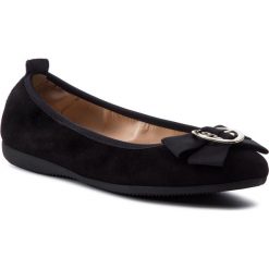 Baleriny LA BALLERINA - 6192-222 Nero. Czarne baleriny damskie La Ballerina, bez wzorów, ze skóry, bez obcasa. W wyprzedaży za 269,00 zł.