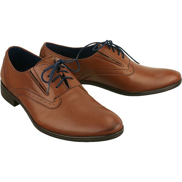 FABER F3/321/81 B-4 brązowy, półbuty męskie. Pomarańczowe buty wizytowe męskie Faber, bez wzorów, ze skóry, wizytowe, bez zapięcia. Za 229,00 zł.