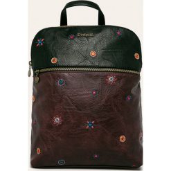 Desigual - Plecak. Fioletowe plecaki damskie Desigual, bez wzorów, ze skóry ekologicznej. W wyprzedaży za 239,90 zł.