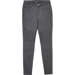 Dżinsy rurki w stylu motorowym 10-16 lat. Szare jeansy dziewczęce marki La Redoute Collections, z bawełny, z standardowym stanem. Za 126,38 zł.