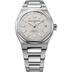 RABAT ZEGAREK GIRARD PERREGAUX LAUREATO 42 MM 81010-11-131-11A. Szare zegarki męskie marki GIRARD-PERREGAUX, ze stali. W wyprzedaży za 40990,00 zł.