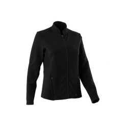 Bluza na zamek Gym & Pilates Free Move damska. Czarne bluzy damskie DOMYOS, xs, bez wzorów, z elastanu, bez rękawów, bez kaptura. Za 79,99 zł.