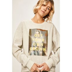 Only - Bluza. Szare bluzy damskie ONLY, s, z nadrukiem, z elastanu, bez rękawów, bez kaptura. Za 149,90 zł.