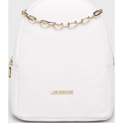 Love Moschino - Plecak. Białe plecaki damskie marki Love Moschino, ze skóry ekologicznej. Za 719,90 zł.