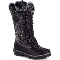 Buty zimowe damskie: Kozaki „Nina” w kolorze czarnym