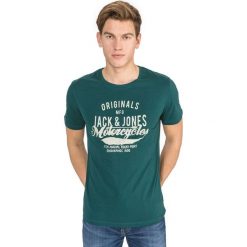 Jack & Jones Zugga Koszulka Zielony. Zielone podkoszulki męskie xxl, z nadrukiem, z bawełny. Za 64,95 zł.
