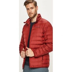 Columbia - Kurtka puchowa. Szare płaszcze męskie Columbia, s, bez wzorów, z poliesteru, krótkie, bez kaptura. Za 499,90 zł.