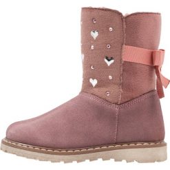 Friboo Botki pink. Czerwone buty zimowe damskie Friboo, z materiału. W wyprzedaży za 146,30 zł.