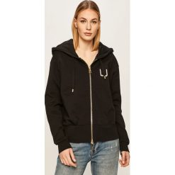 Liu Jo - Bluza. Czarne bluzy damskie Liu Jo, z aplikacjami, z elastanu, bez rękawów, z kapturem. W wyprzedaży za 499,90 zł.
