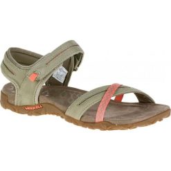 Merrell sandały damskie Terran Cross II (J55300) 37 zielone. Zielone sandały damskie Merrell, bez wzorów, ze skóry, sportowe, na wysokim obcasie, bez zapięcia. Za 345,00 zł.