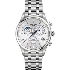 RABAT ZEGAREK CERTINA DS 8 Chrono Moon Phase C033.450.11.031.00. Szare, cyfrowe zegarki męskie marki CERTINA, ze stali. W wyprzedaży za 2851,20 zł.