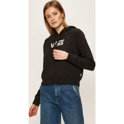 Vans - Bluza. Czarne bluzy damskie Vans, s, z nadrukiem, z bawełny, bez rękawów, z kapturem. W wyprzedaży za 179,90 zł.