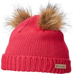 Czapka "Snow Problem" w kolorze różowo-brązowym. Różowe czapeczki niemowlęce Columbia, bez wzorów, z wełny. W wyprzedaży za 35,95 zł.