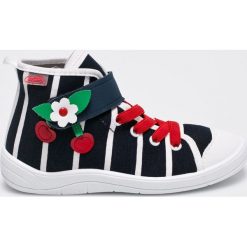 Befado - Trampki dziecięcy. Niebieskie trampki dziewczęce Befado, bez wzorów, z materiału, bez zapięcia. W wyprzedaży za 24,90 zł.