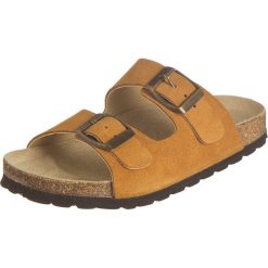 Buty dziecięce: Skórzane klapki w kolorze jasnobrązowym