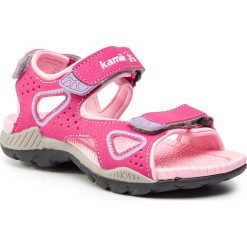 Sandały KAMIK - Lobster2 HK4126 Pink/Rose. Różowe sandały dziewczęce Kamik, ze skóry ekologicznej, bez zapięcia. W wyprzedaży za 139,00 zł.
