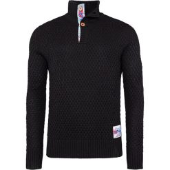 Golfy męskie: Sweter w kolorze czarnym