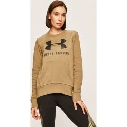 Under Armour - Bluza. Czarne bluzy damskie Under Armour, s, z nadrukiem, z bawełny, bez rękawów, bez kaptura. W wyprzedaży za 179,90 zł.